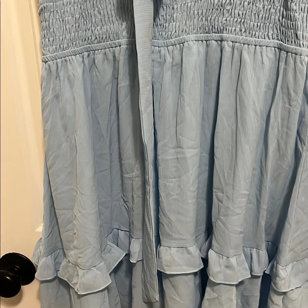 Light Blue Ruffle Dress - Picture 5 of 13